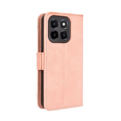 Honor X6c 4G Skin Feel PU Leather Wallet Phone Case with Card Slots, Cash Pocket, Magnetic Closure, Built-In Stand, Full Protection TPU Cover