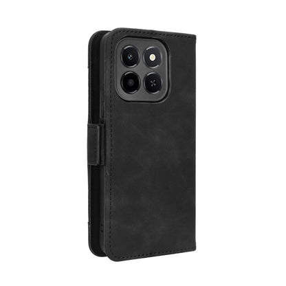 Honor X6c 4G Skin Feel PU Leather Wallet Phone Case with Card Slots, Cash Pocket, Magnetic Closure, Built-In Stand, Full Protection TPU Cover
