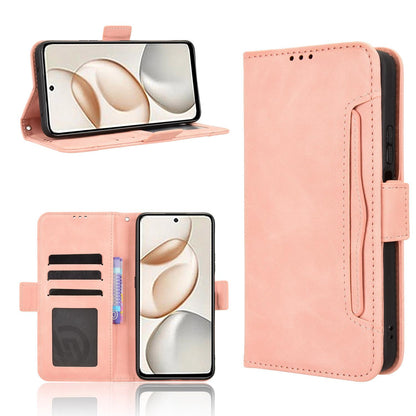 Honor 400 Smart 5G Skin Feel PU Leather Wallet Phone Case with Card Slots, Cash Pocket, Magnetic Closure, Built-In Stand, Full Protection TPU Cover