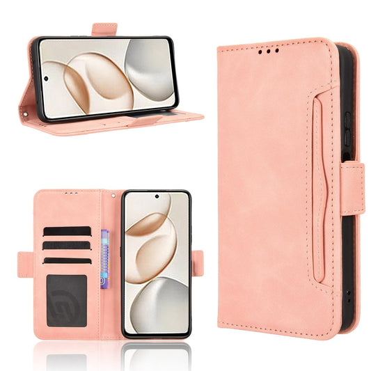 Honor 400 Smart 5G Skin Feel PU Leather Wallet Phone Case with Card Slots, Cash Pocket, Magnetic Closure, Built-In Stand, Full Protection TPU Cover