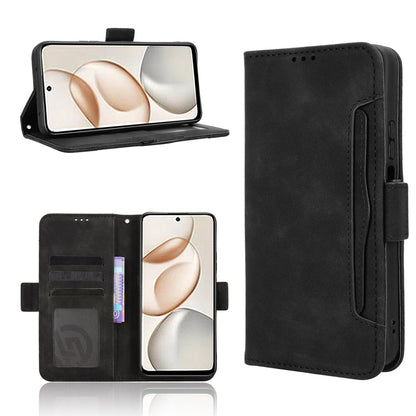 Honor 400 Smart 5G Skin Feel PU Leather Wallet Phone Case with Card Slots, Cash Pocket, Magnetic Closure, Built-In Stand, Full Protection TPU Cover