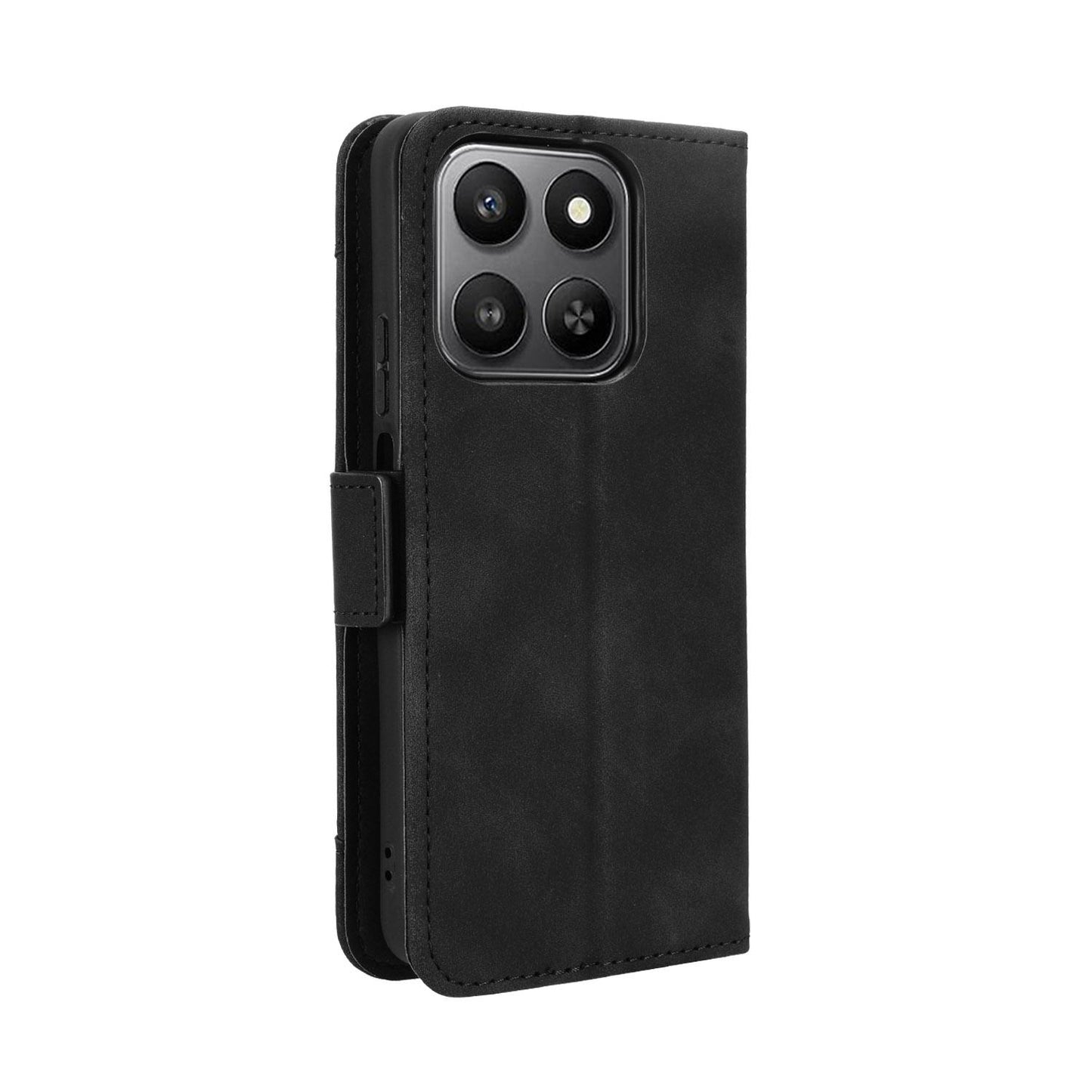 Honor 400 Smart 5G Skin Feel PU Leather Wallet Phone Case with Card Slots, Cash Pocket, Magnetic Closure, Built-In Stand, Full Protection TPU Cover