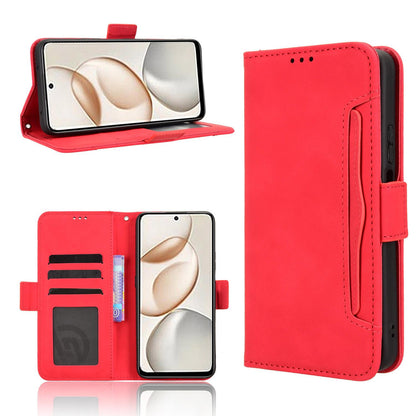 Honor 400 Smart 5G Skin Feel PU Leather Wallet Phone Case with Card Slots, Cash Pocket, Magnetic Closure, Built-In Stand, Full Protection TPU Cover