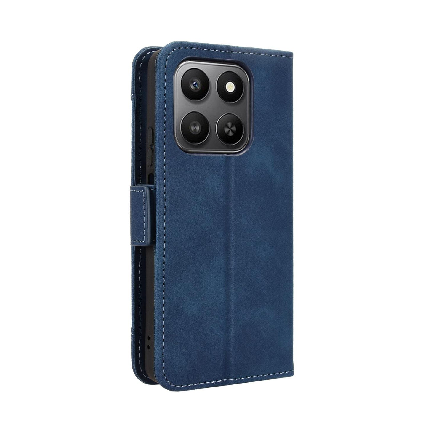 Honor 400 Smart 5G Skin Feel PU Leather Wallet Phone Case with Card Slots, Cash Pocket, Magnetic Closure, Built-In Stand, Full Protection TPU Cover