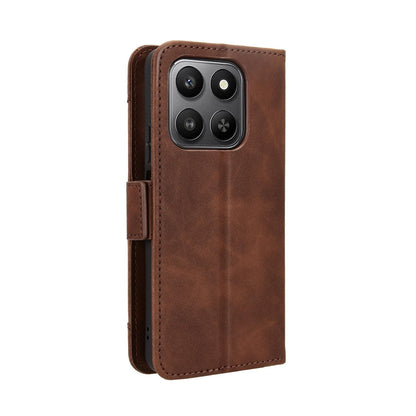 Honor 400 Smart 5G Skin Feel PU Leather Wallet Phone Case with Card Slots, Cash Pocket, Magnetic Closure, Built-In Stand, Full Protection TPU Cover