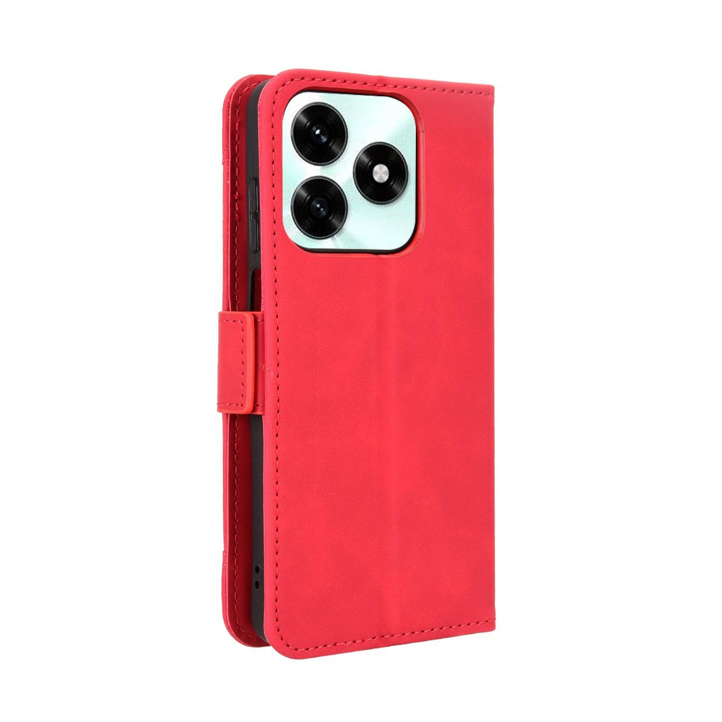 Honor X5c Plus 4G Skin Feel PU Leather Wallet Phone Case with Card Slots, Cash Pocket, Magnetic Closure, Built-In Stand, Full Protection TPU Cover