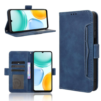 Honor X5c Plus 4G Skin Feel PU Leather Wallet Phone Case with Card Slots, Cash Pocket, Magnetic Closure, Built-In Stand, Full Protection TPU Cover