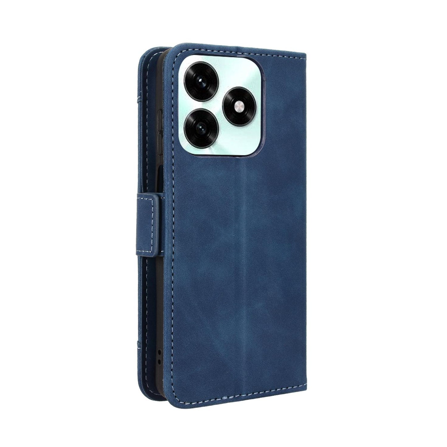 Honor X5c Plus 4G Skin Feel PU Leather Wallet Phone Case with Card Slots, Cash Pocket, Magnetic Closure, Built-In Stand, Full Protection TPU Cover