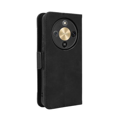 Honor X70 5G Skin Feel PU Leather Wallet Phone Case with Card Slots, Cash Pocket, Magnetic Closure, Built-In Stand, Full Protection TPU Cover