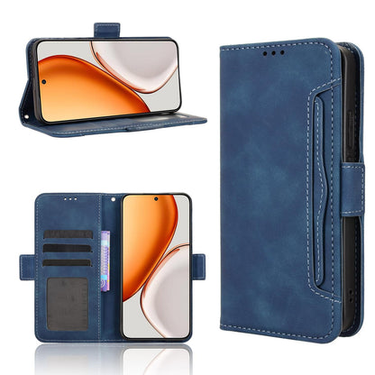 Honor X70 5G Skin Feel PU Leather Wallet Phone Case with Card Slots, Cash Pocket, Magnetic Closure, Built-In Stand, Full Protection TPU Cover