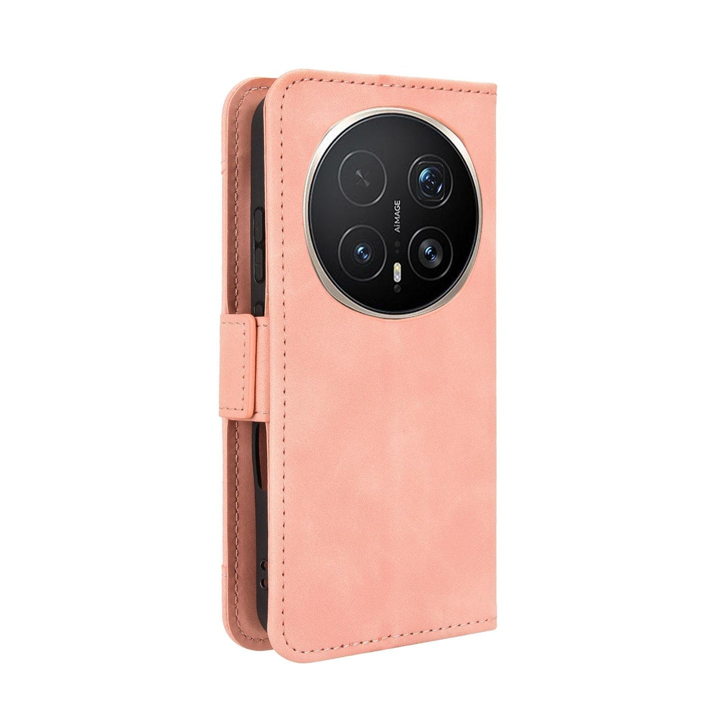 Honor Magic8 Pro Skin Feel PU Leather Wallet Phone Case with Card Slots, Cash Pocket, Magnetic Closure, Built-In Stand, Full Protection TPU Cover
