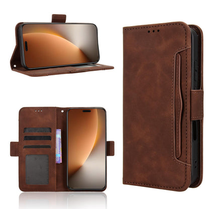 Honor Magic8 Pro Skin Feel PU Leather Wallet Phone Case with Card Slots, Cash Pocket, Magnetic Closure, Built-In Stand, Full Protection TPU Cover