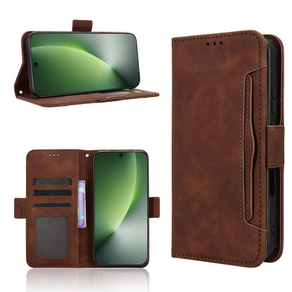 Honor Magic8 Skin Feel PU Leather Wallet Phone Case with Card Slots, Cash Pocket, Magnetic Closure, Built-In Stand, Full Protection TPU Cover