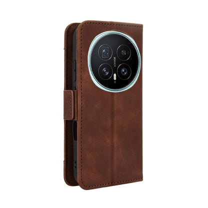 Honor Magic8 Skin Feel PU Leather Wallet Phone Case with Card Slots, Cash Pocket, Magnetic Closure, Built-In Stand, Full Protection TPU Cover