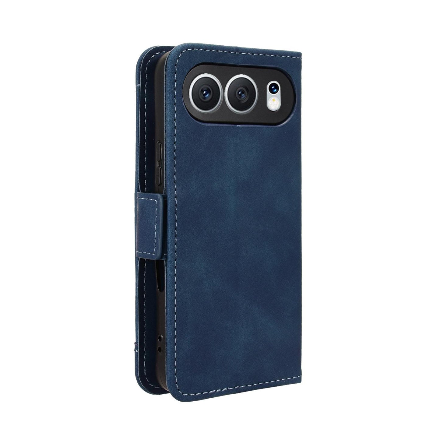 Honor 500 155.8mm Skin Feel PU Leather Wallet Phone Case with Card Slots, Cash Pocket, Magnetic Closure, Built-In Stand, Full Protection TPU Cover