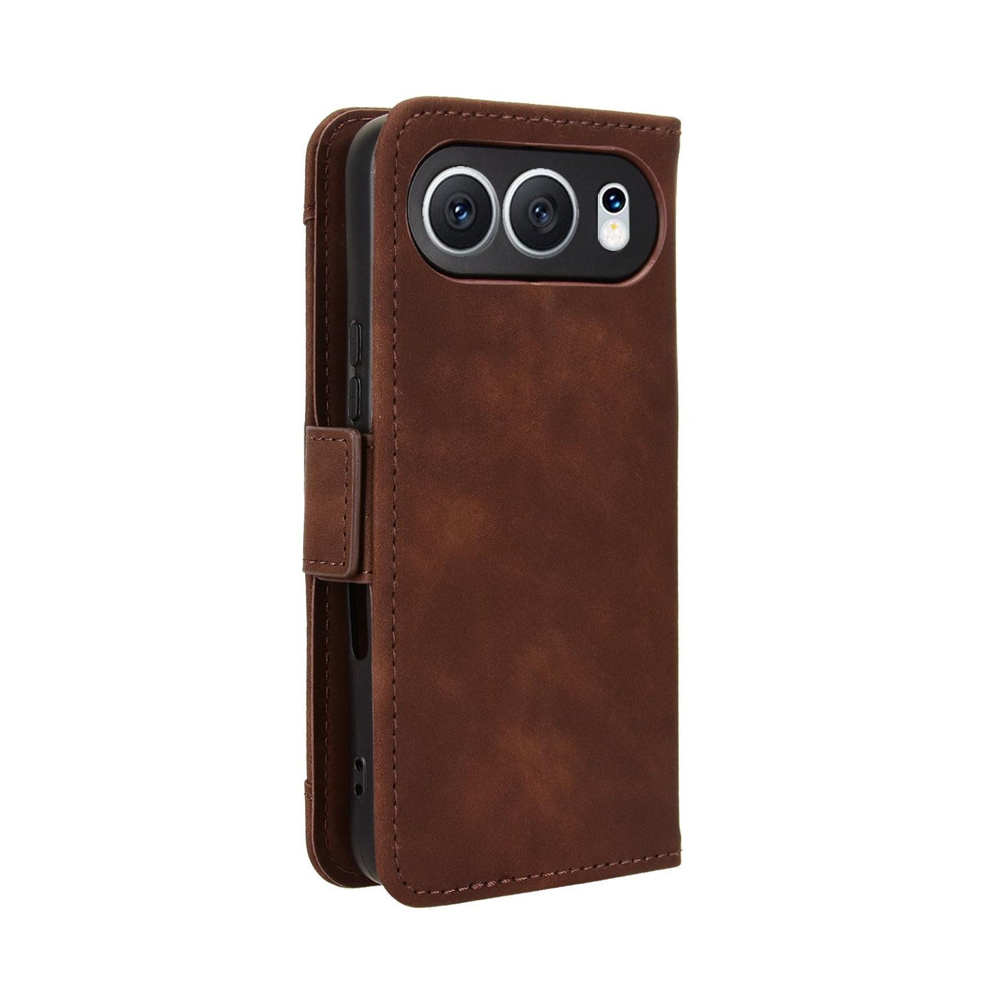 Honor 500 155.8mm Skin Feel PU Leather Wallet Phone Case with Card Slots, Cash Pocket, Magnetic Closure, Built-In Stand, Full Protection TPU Cover