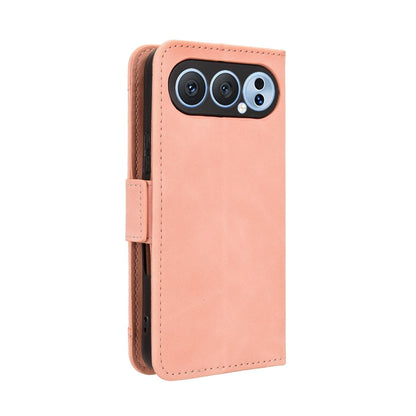 Honor 500 Pro 155.8mm Skin Feel PU Leather Wallet Phone Case with Card Slots, Cash Pocket, Magnetic Closure, Built-In Stand, Full Protection TPU Cover