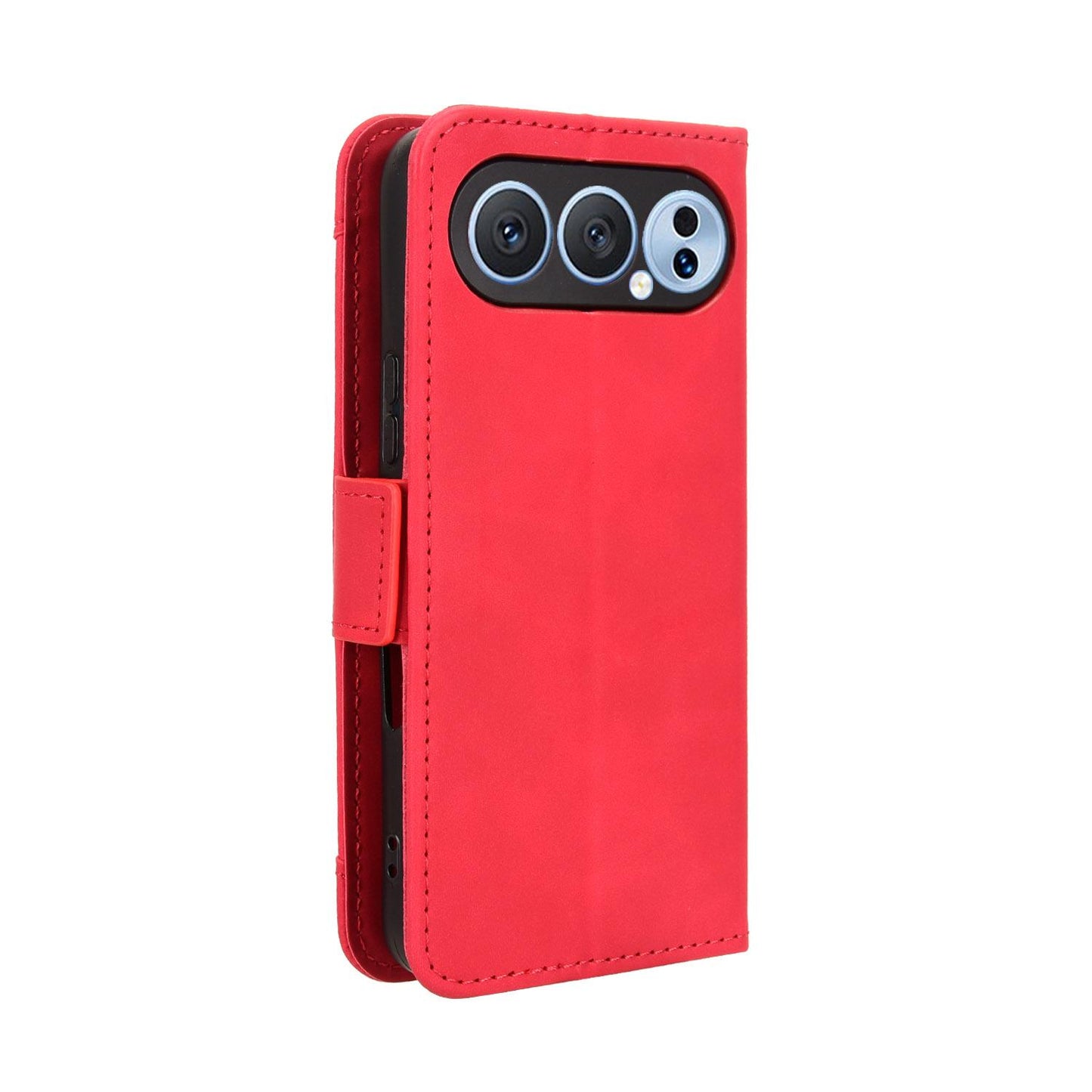 Honor 500 Pro 155.8mm Skin Feel PU Leather Wallet Phone Case with Card Slots, Cash Pocket, Magnetic Closure, Built-In Stand, Full Protection TPU Cover