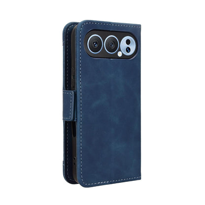 Honor 500 Pro 155.8mm Skin Feel PU Leather Wallet Phone Case with Card Slots, Cash Pocket, Magnetic Closure, Built-In Stand, Full Protection TPU Cover