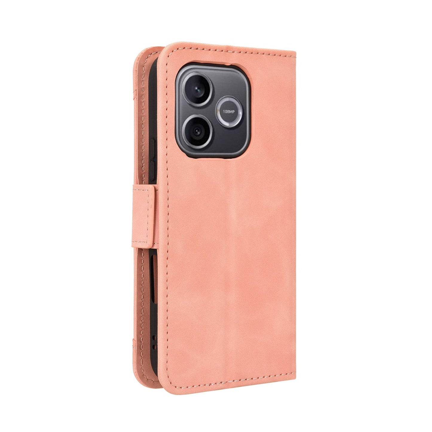 Honor 600 Lite Skin Feel PU Leather Wallet Phone Case with Card Slots, Cash Pocket, Magnetic Closure, Built-In Stand, Full Protection TPU Cover