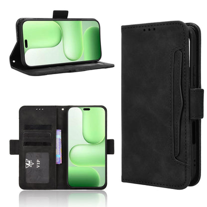 Honor 600 Lite Skin Feel PU Leather Wallet Phone Case with Card Slots, Cash Pocket, Magnetic Closure, Built-In Stand, Full Protection TPU Cover