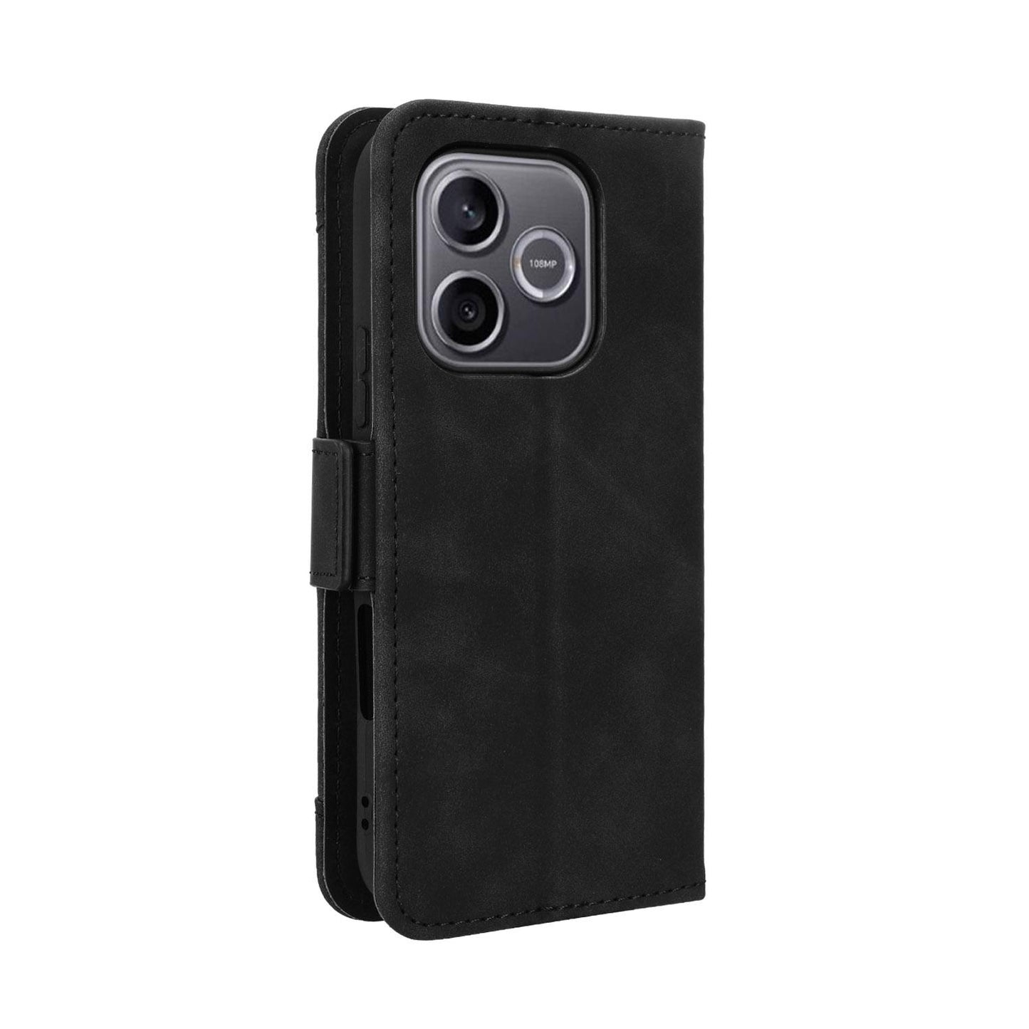 Honor 600 Lite Skin Feel PU Leather Wallet Phone Case with Card Slots, Cash Pocket, Magnetic Closure, Built-In Stand, Full Protection TPU Cover