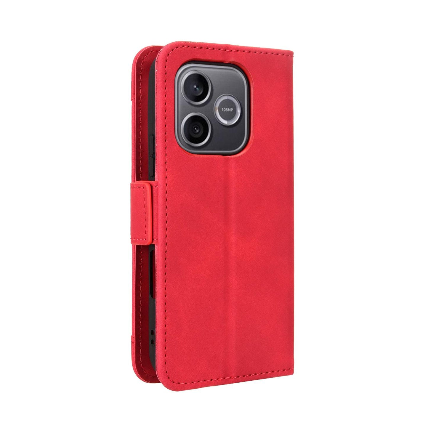 Honor 600 Lite Skin Feel PU Leather Wallet Phone Case with Card Slots, Cash Pocket, Magnetic Closure, Built-In Stand, Full Protection TPU Cover