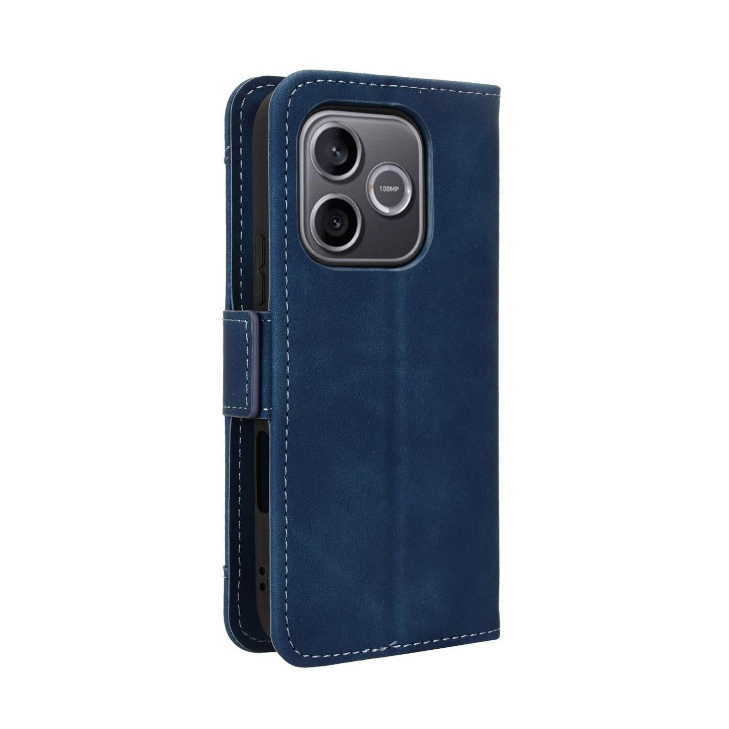 Honor 600 Lite Skin Feel PU Leather Wallet Phone Case with Card Slots, Cash Pocket, Magnetic Closure, Built-In Stand, Full Protection TPU Cover