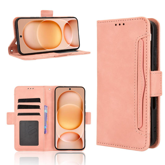 Honor Magic8 Pro Air 5G Skin Feel PU Leather Wallet Phone Case with Card Slots, Cash Pocket, Magnetic Closure, Built-In Stand, Full Protection TPU Cover