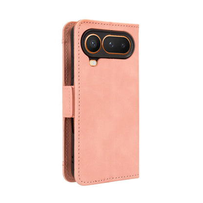 Honor Magic8 Pro Air 5G Skin Feel PU Leather Wallet Phone Case with Card Slots, Cash Pocket, Magnetic Closure, Built-In Stand, Full Protection TPU Cover
