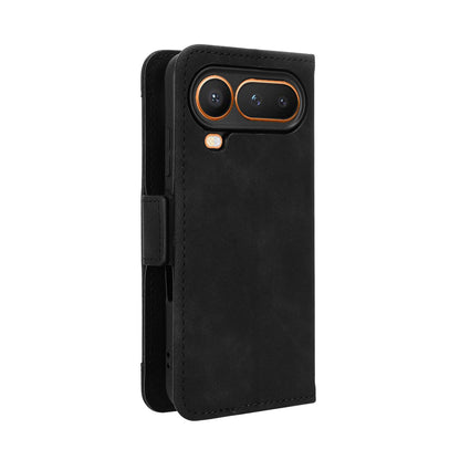 Honor Magic8 Pro Air 5G Skin Feel PU Leather Wallet Phone Case with Card Slots, Cash Pocket, Magnetic Closure, Built-In Stand, Full Protection TPU Cover
