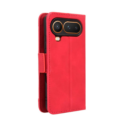 Honor Magic8 Pro Air 5G Skin Feel PU Leather Wallet Phone Case with Card Slots, Cash Pocket, Magnetic Closure, Built-In Stand, Full Protection TPU Cover