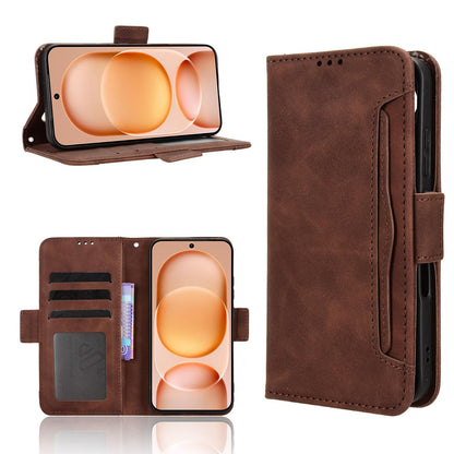 Honor Magic8 Pro Air 5G Skin Feel PU Leather Wallet Phone Case with Card Slots, Cash Pocket, Magnetic Closure, Built-In Stand, Full Protection TPU Cover