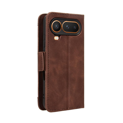 Honor Magic8 Pro Air 5G Skin Feel PU Leather Wallet Phone Case with Card Slots, Cash Pocket, Magnetic Closure, Built-In Stand, Full Protection TPU Cover