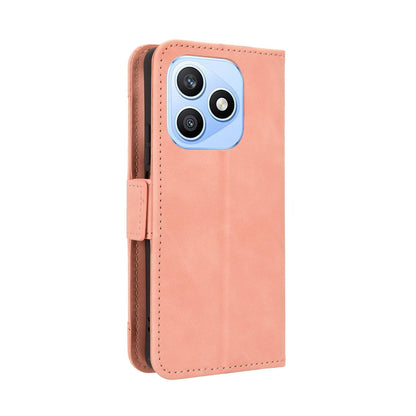 Honor X8d 4G Skin Feel PU Leather Wallet Phone Case with Card Slots, Cash Pocket, Magnetic Closure, Built-In Stand, Full Protection TPU Cover