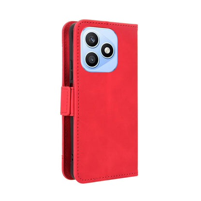 Honor X8d 4G Skin Feel PU Leather Wallet Phone Case with Card Slots, Cash Pocket, Magnetic Closure, Built-In Stand, Full Protection TPU Cover