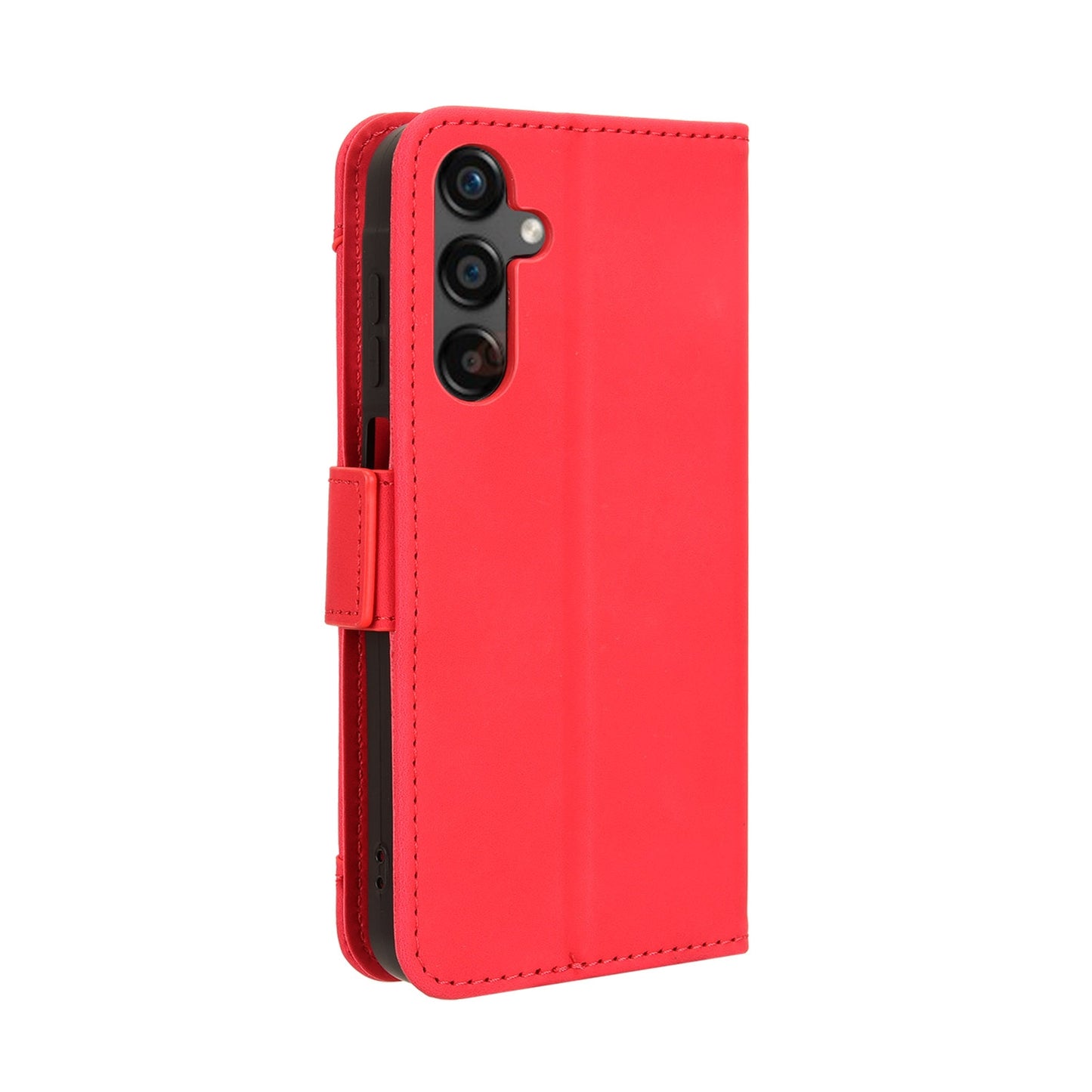 Samsung Galaxy M55 5G Skin Feel PU Leather Wallet Phone Case with Card Slots, Cash Pocket, Magnetic Closure, Built-In Stand, Full Protection TPU Cover