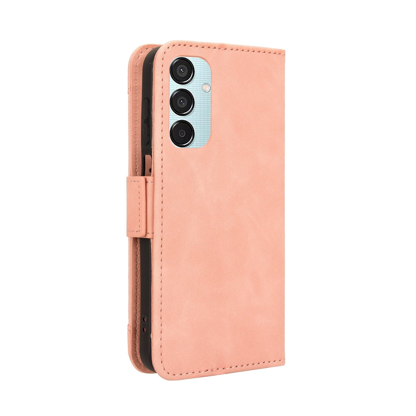 Samsung Galaxy F15 Skin Feel PU Leather Wallet Phone Case with Card Slots, Cash Pocket, Magnetic Closure, Built-In Stand, Full Protection TPU Cover