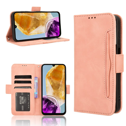 Samsung Galaxy M15 5G Skin Feel PU Leather Wallet Phone Case with Card Slots, Cash Pocket, Magnetic Closure, Built-In Stand, Full Protection TPU Cover