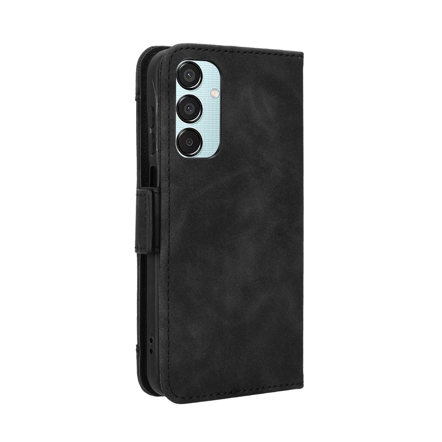 Samsung Galaxy F15 Skin Feel PU Leather Wallet Phone Case with Card Slots, Cash Pocket, Magnetic Closure, Built-In Stand, Full Protection TPU Cover