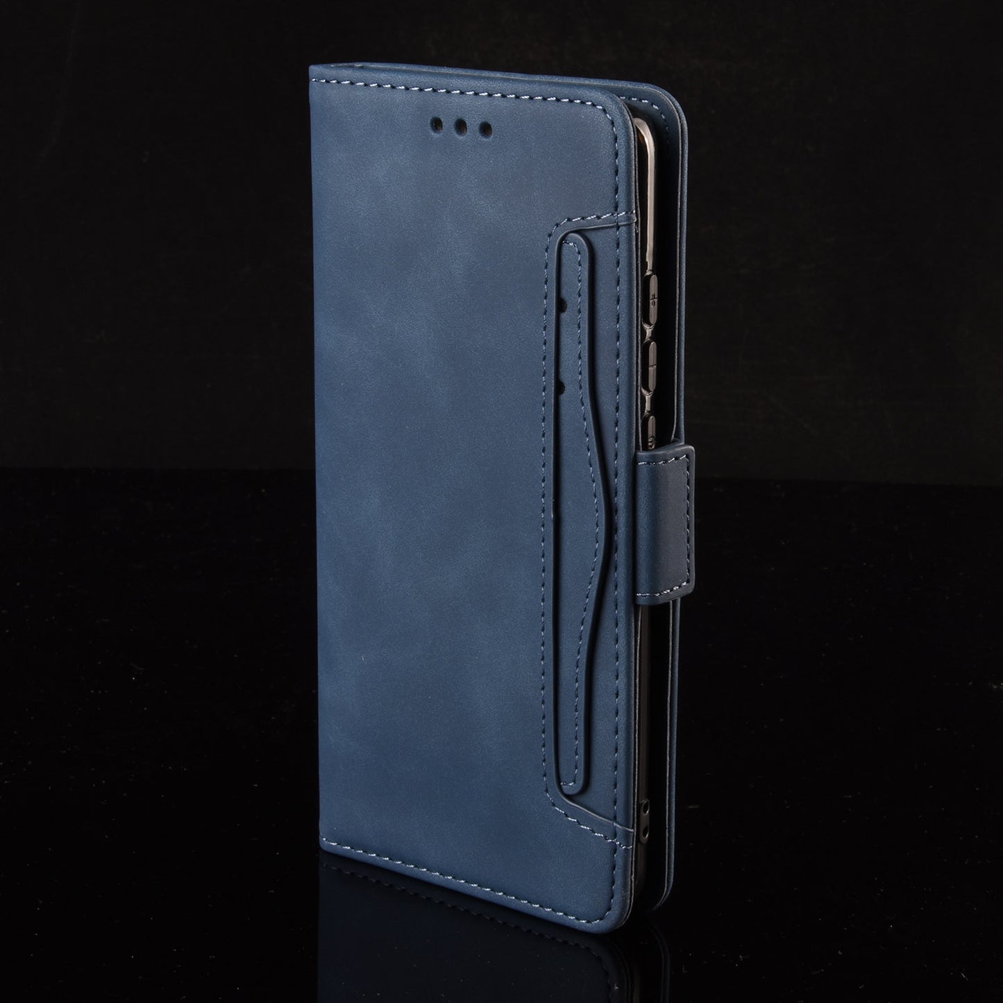 Samsung Galaxy F15 Skin Feel PU Leather Wallet Phone Case with Card Slots, Cash Pocket, Magnetic Closure, Built-In Stand, Full Protection TPU Cover