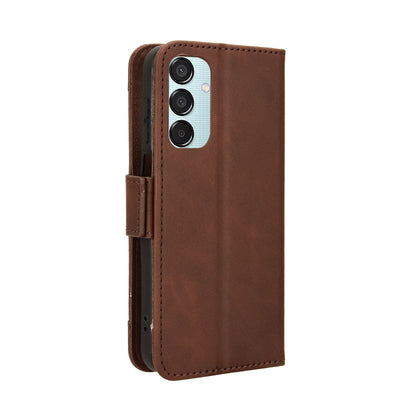 Samsung Galaxy F15 Skin Feel PU Leather Wallet Phone Case with Card Slots, Cash Pocket, Magnetic Closure, Built-In Stand, Full Protection TPU Cover