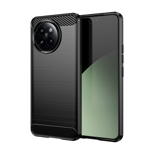 Xiaomi 14 Civi Carbon Fiber Brushed Texture TPU Protective Phone Case Shockproof Slim Cover