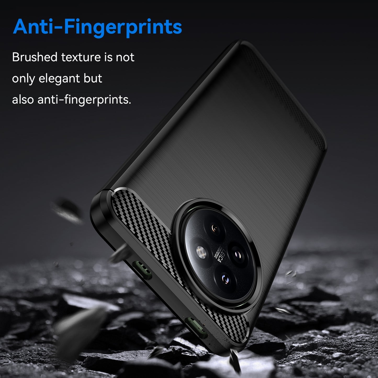 Xiaomi 14 Civi Carbon Fiber Brushed Texture TPU Protective Phone Case Shockproof Slim Cover