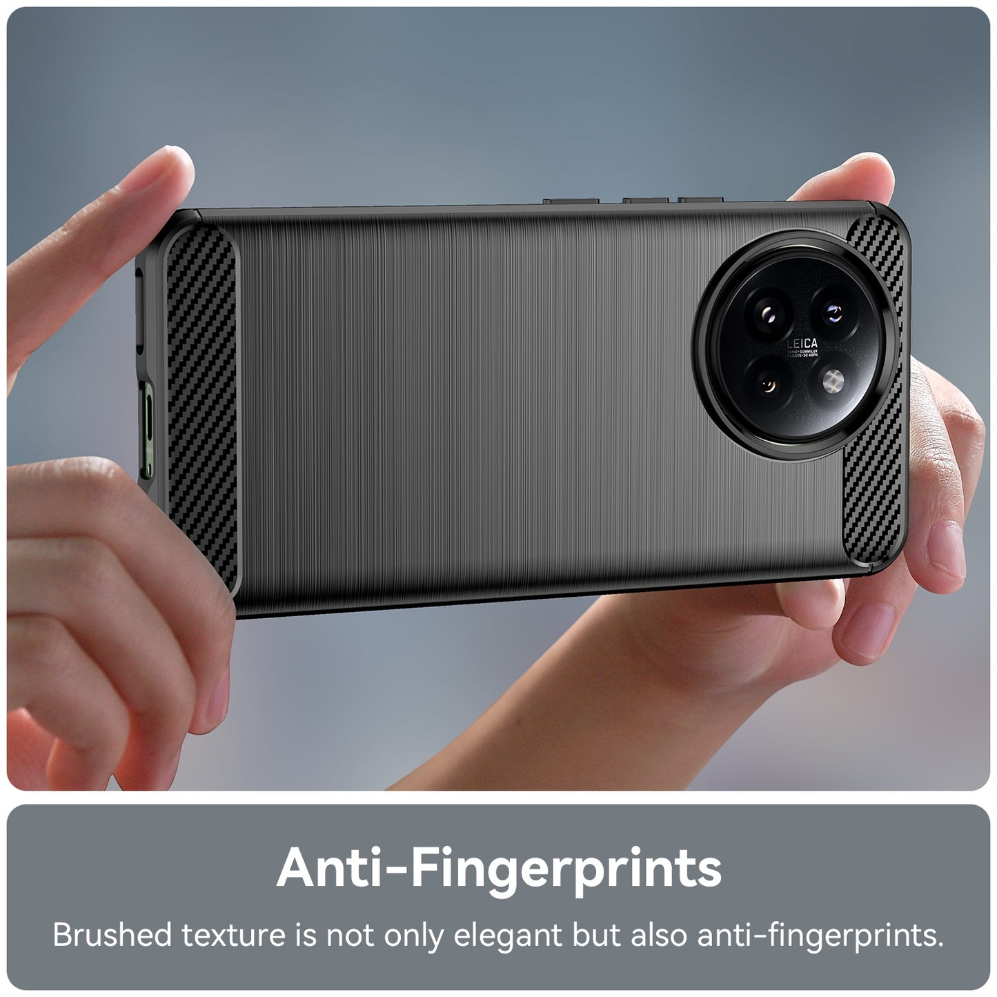 Xiaomi 14 Civi Carbon Fiber Brushed Texture TPU Protective Phone Case Shockproof Slim Cover