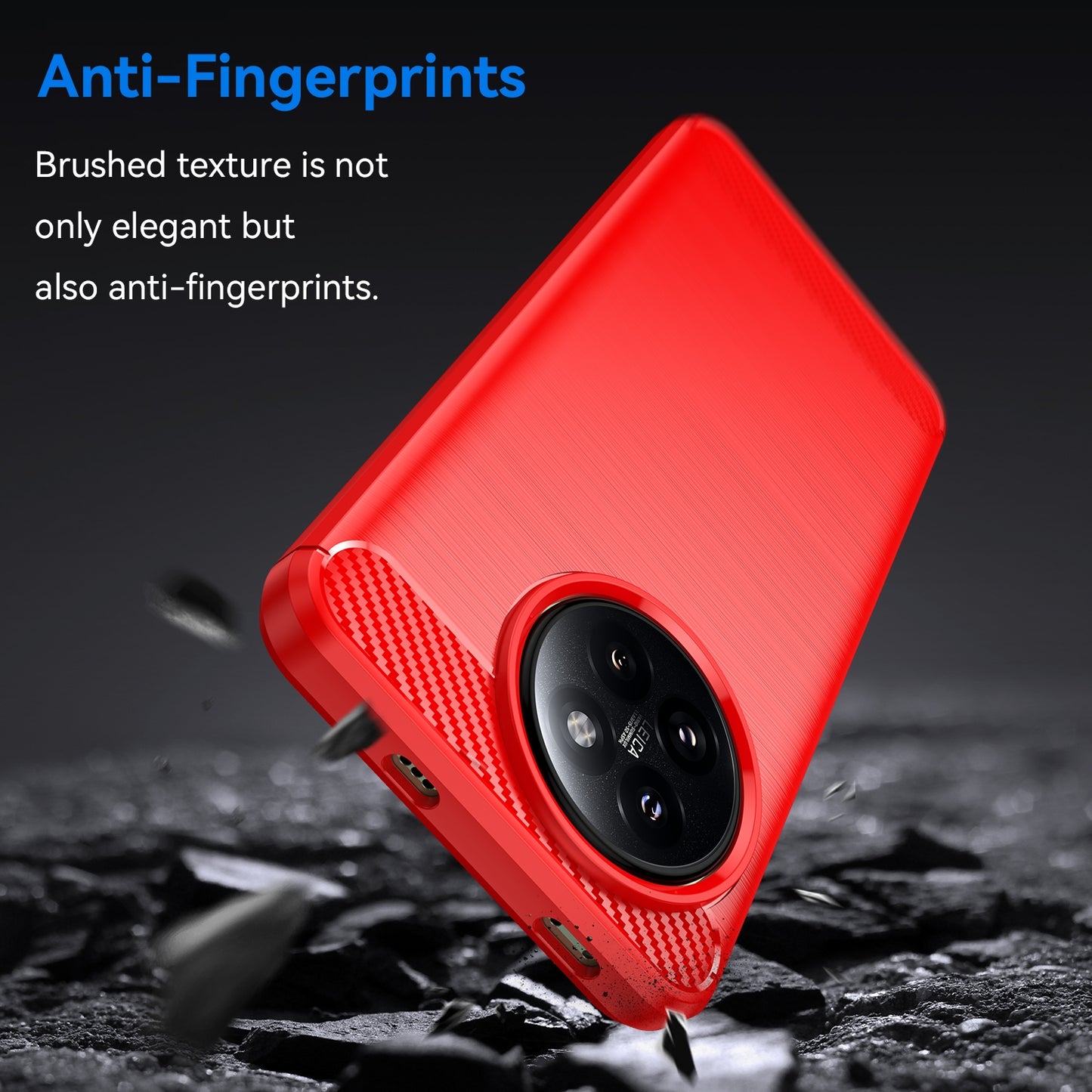 Xiaomi 14 Civi Carbon Fiber Brushed Texture TPU Protective Phone Case Shockproof Slim Cover