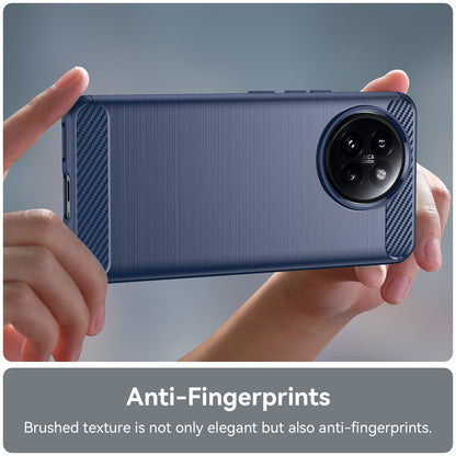 Xiaomi 14 Civi Carbon Fiber Brushed Texture TPU Protective Phone Case Shockproof Slim Cover