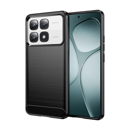 Xiaomi 14T Pro Carbon Fiber Brushed Texture TPU Protective Phone Case Shockproof Slim Cover