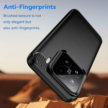 Xiaomi 15 Carbon Fiber Brushed Texture TPU Protective Phone Case Shockproof Slim Cover