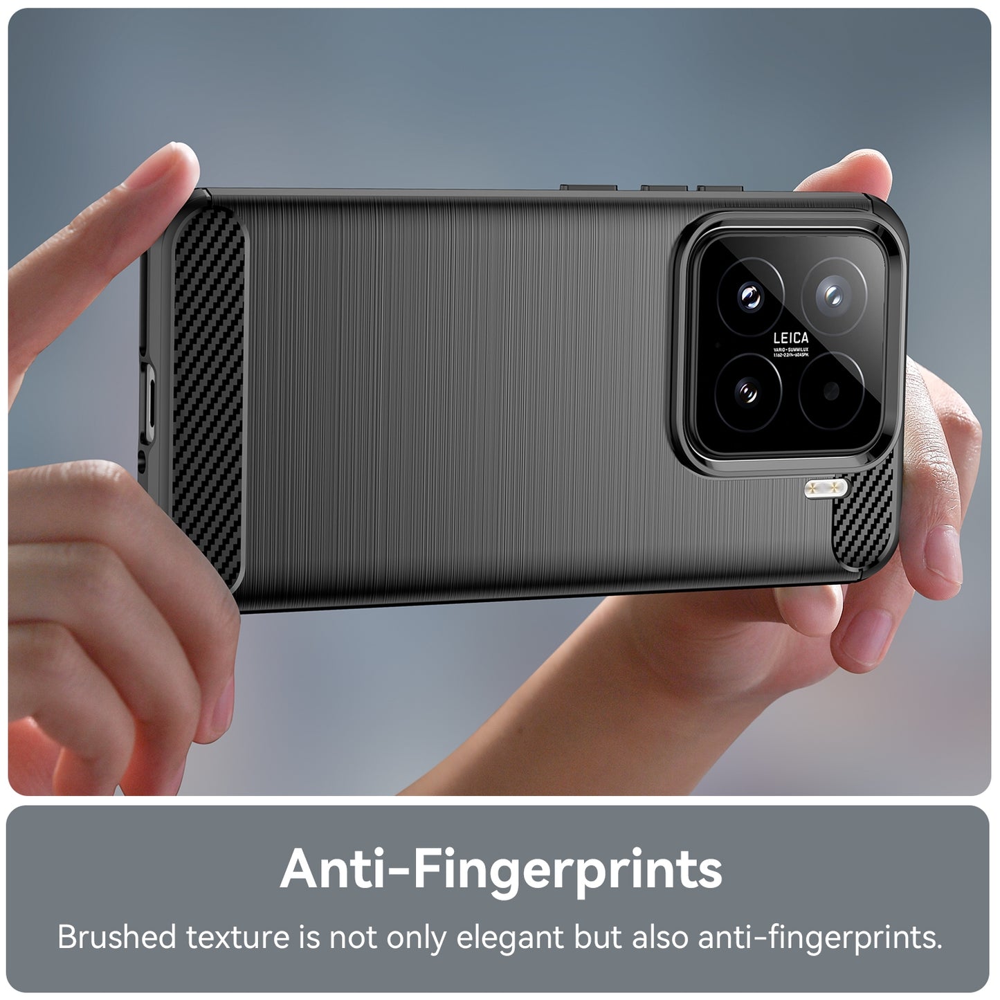 Xiaomi 15 Carbon Fiber Brushed Texture TPU Protective Phone Case Shockproof Slim Cover